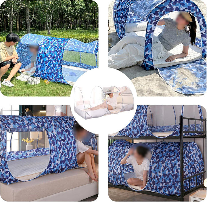 Moskitonetz fürs Bett (190 x 89 x 89 cm), faltbar, atmungsaktives Moskitonetzzelt mit Reissverschlus