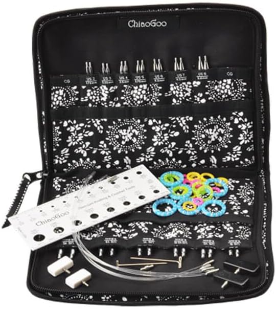 ChiaoGoo Nadelset auswechselbare Nadelspitzen Spin Bamboo Complete 10 cm austauschbare Rundstricknad