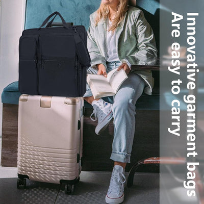 KINGSLONG Kleidersack Reisetasche Faltbare Anzugtasche für 3 Anzüge, 2 in 1 Kleidertasche Handgepäck