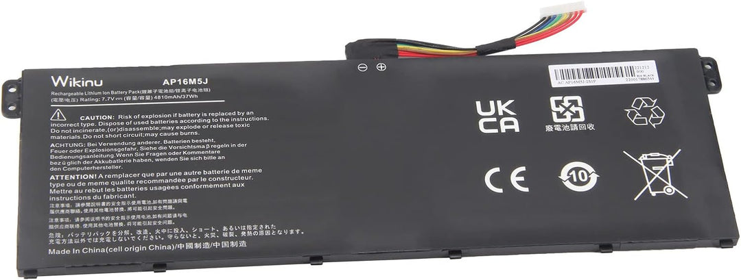 Wikinu AP16M5J Laptop Akku für Acer Aspire 1 A114-31 A114-32 3 A314-31 A314-32 A314-41 A315-21 A315-