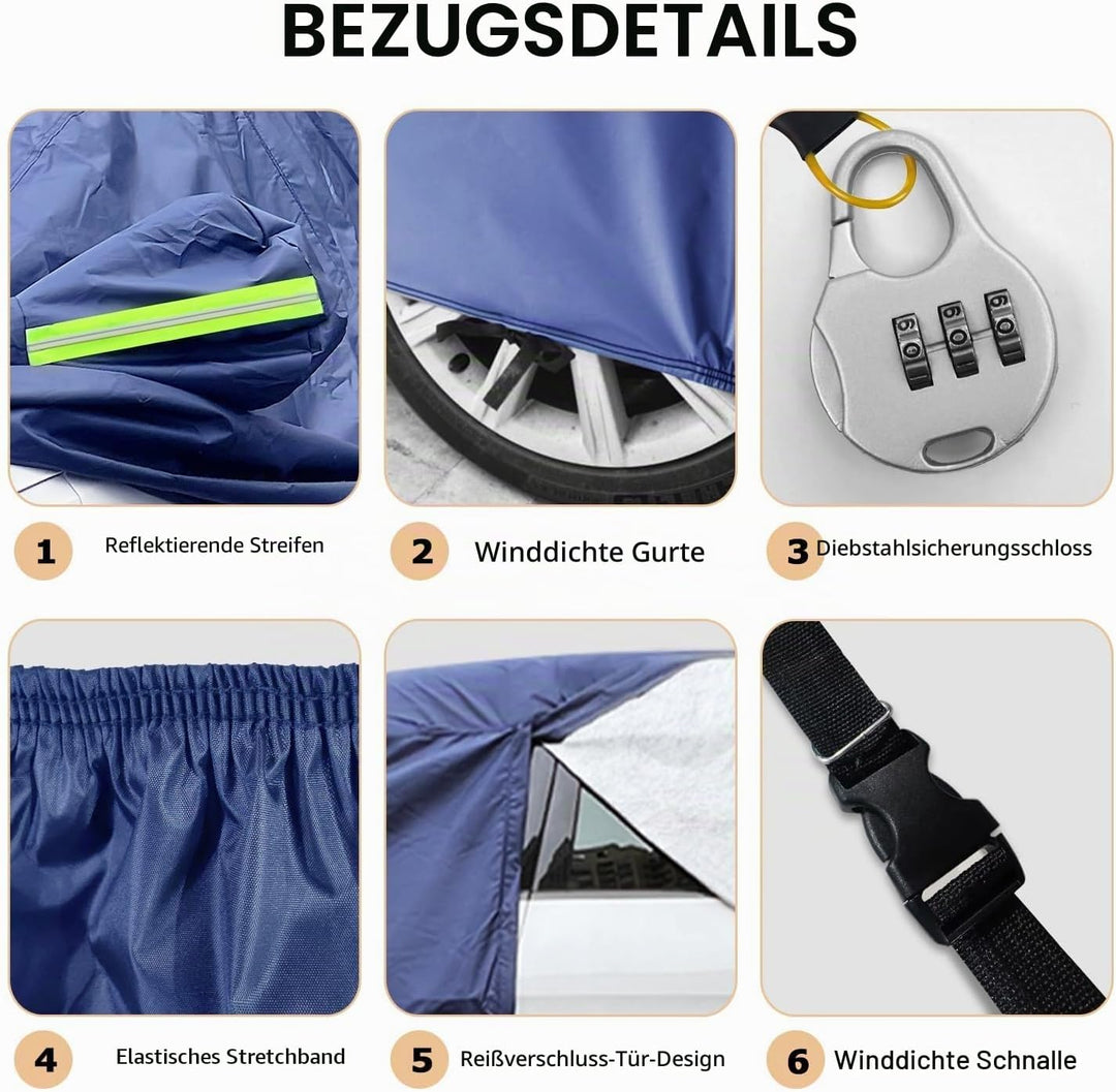 Autoabdeckplane 10 Schichten Vollgarage Autoabdeckung Vollgarage Staubdicht Wasserdicht Autohülle Au