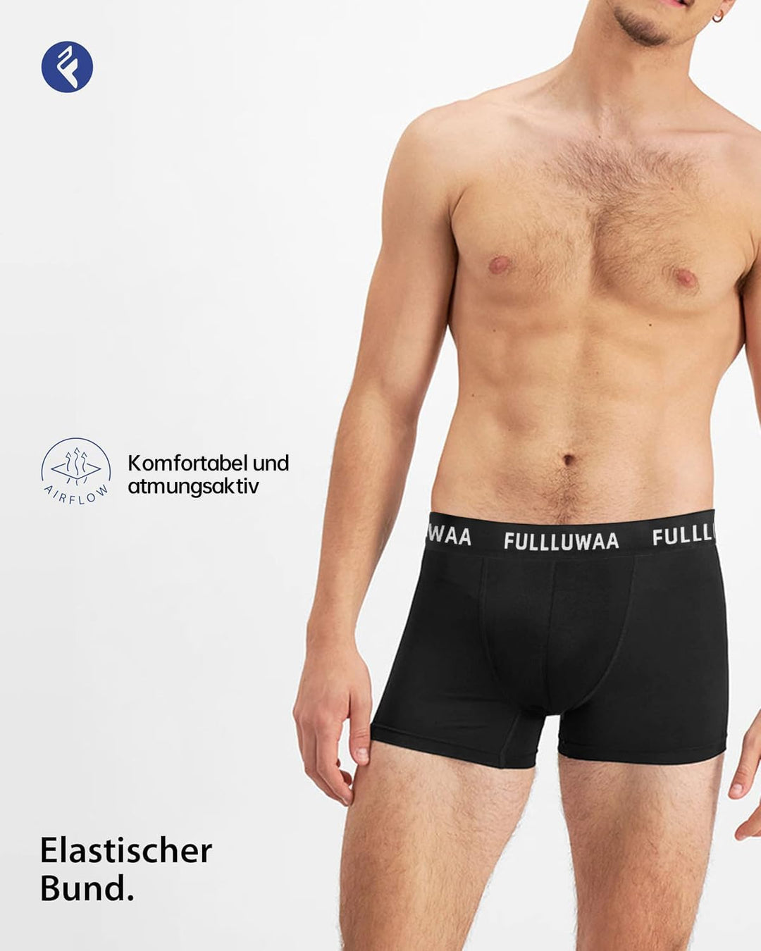Fullluwaa Boxershorts Men Herren 10er/12er Pack Retroshorts Männer Trunks Baumwolle Unterwäsche Weic