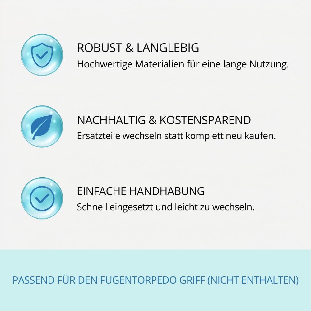 Fugentorpedo Ersatz-Set 2 mm – 2 Diamant-Schleifstege + 1 Fugenbürste – Nachfüllset für schmale zeme