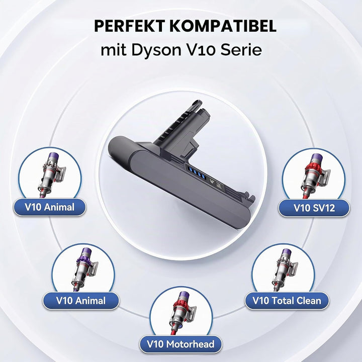 Morpilot 8000mAh Akku für Dyson V10 SV12, Ersatzakku für V10 Absolute Animal Motorhead Fluffy Extra