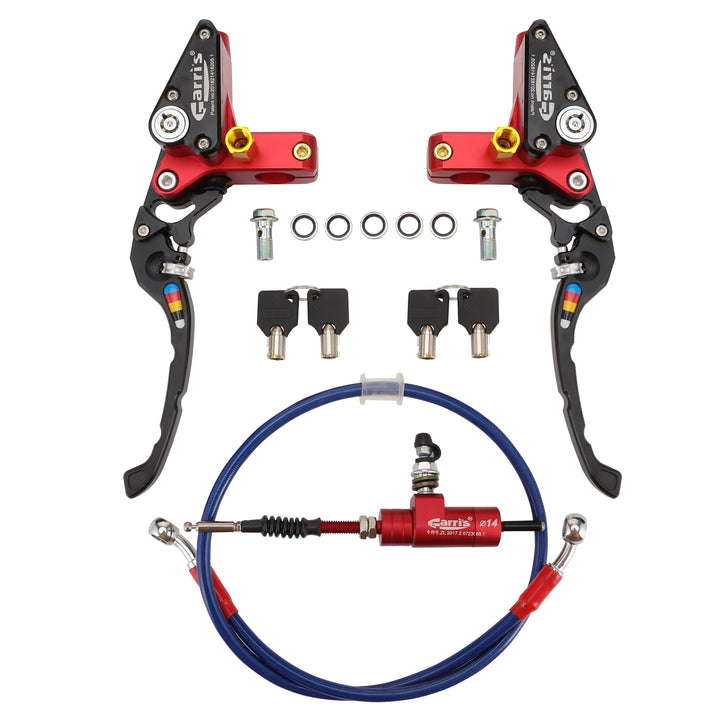 WOOSTAR 22mm Motorrad Hydraulische Kupplung Hauptbremszylinder mit CNC Bremshebel Ersatz für Motorra