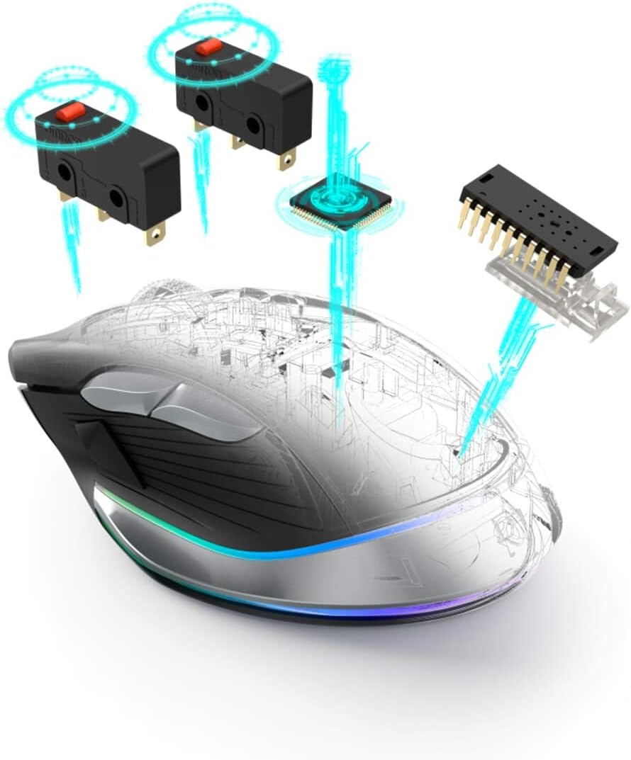 uRage Gaming-Maus “Reaper 700 Unleashed”, schwarz, Anti-Rutsch-Beschichtung, Omron Click Switches, 1