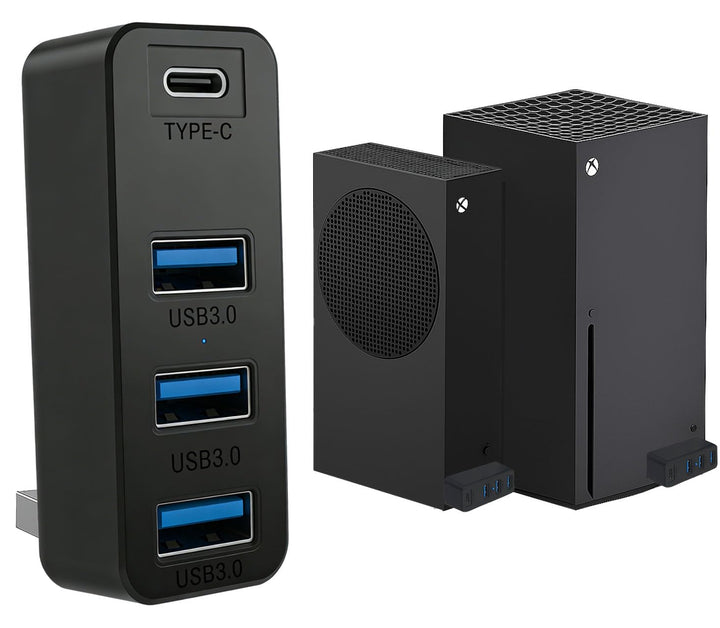 4-Port-USB-Hub für Xbox Series X|S, Hochgeschwindigkeits-USB-Hub-Splitter-Erweiterungsadapter für Xb