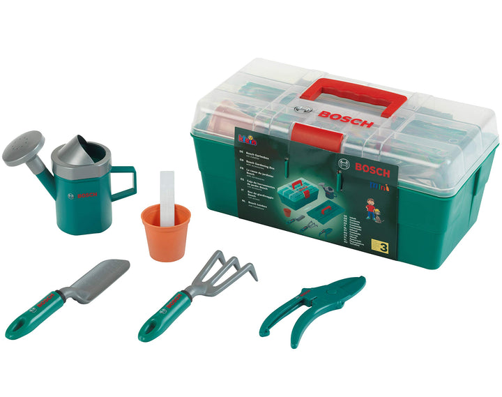Klein Theo 2791 Bosch Gartenprofibox I Kinder-Gartenset in robuster Box I Hochwertiges Zubehör wie S