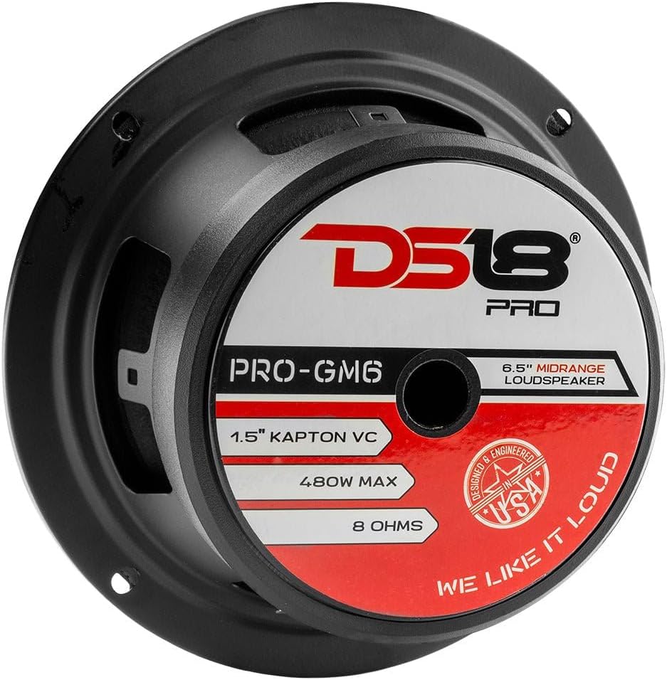 DS18 PRO-GM6 klassischer Mitteltöner Lautsprecher 8-Ohm - 480 Watt Max, 140 Watt RMS - 1 Lautspreche