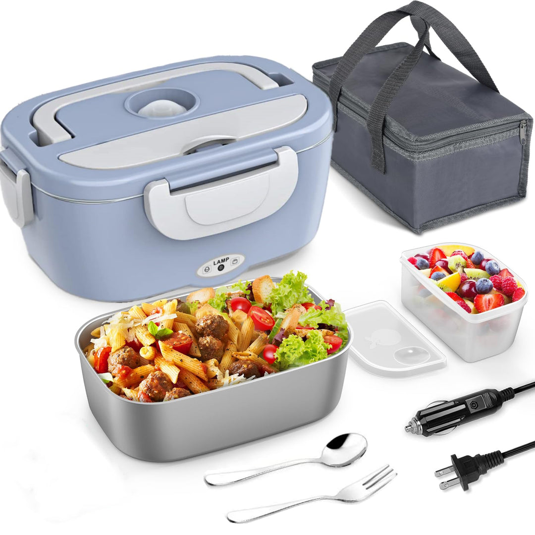 Electric Lunch Box Food Heater Portable Lunch Microwave Bento Box with SS Container 1.5 L Leak Proof