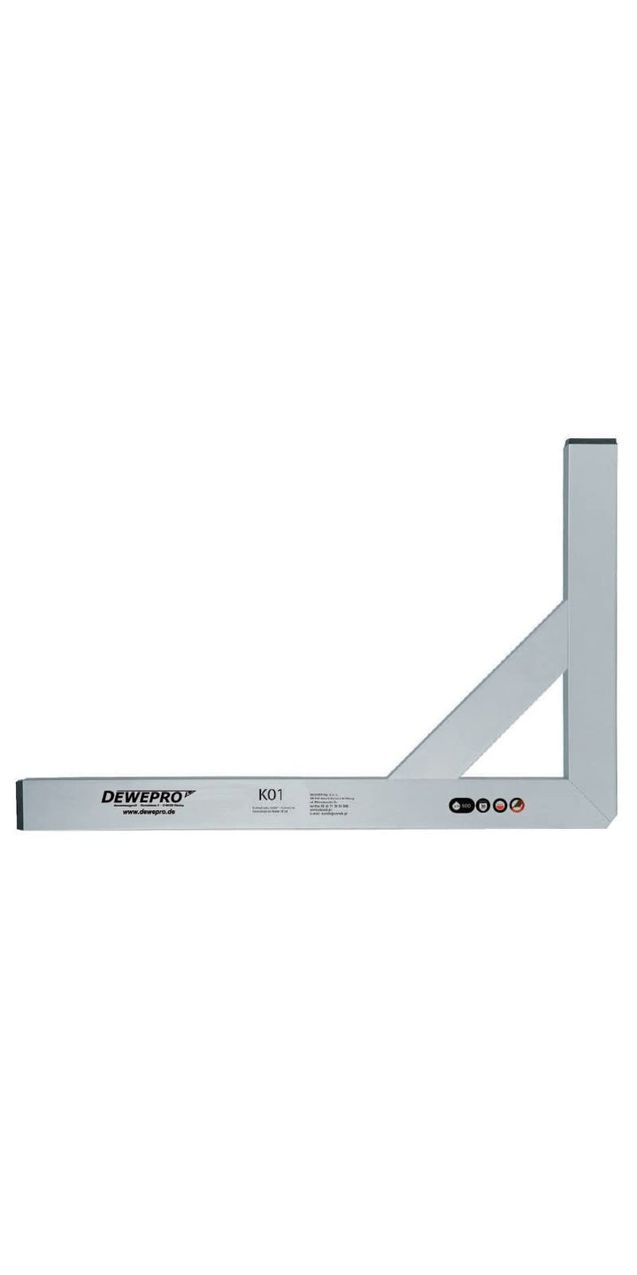 DEWEPRO® Premium Aluminium Bauwinkel 90° - Winkel - Maurerwinkel - Messwinkel - Profilwinkel - Aluwi