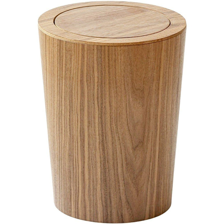 Holz-mülleimer, Schwingdeckel-mülleimer, Papierkorb, Vintage-mülleimer, Holzmaserung, Mülleimer, Sch