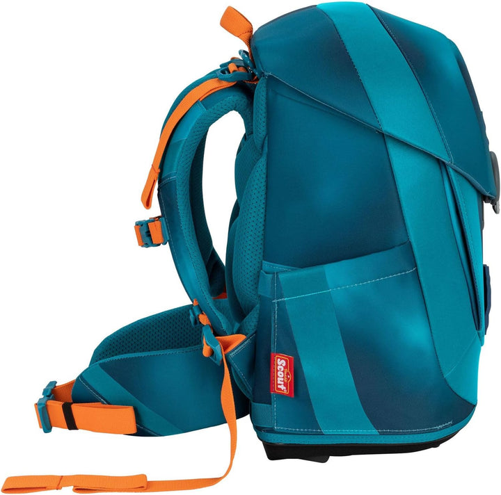 Scout Sunny II Schulranzen-Set 4-tlg. Exklusiv Superflash Seadragon 2023