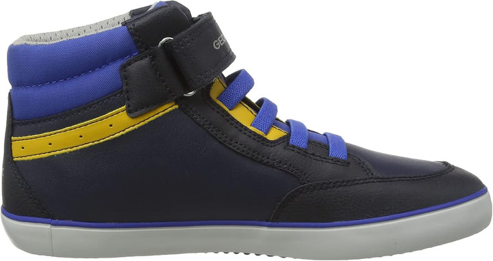 Geox Herren J Gisli Boy B Sneakers 30 EU Navy Yellow, 30 EU Navy Yellow