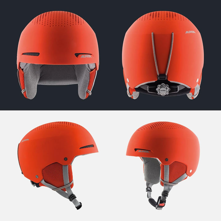 ALPINA ZUPO - Sicherer, Stossabsorbierender, Belüfteter & Schlagfester Skihelm Für Kinder pumpkin-or