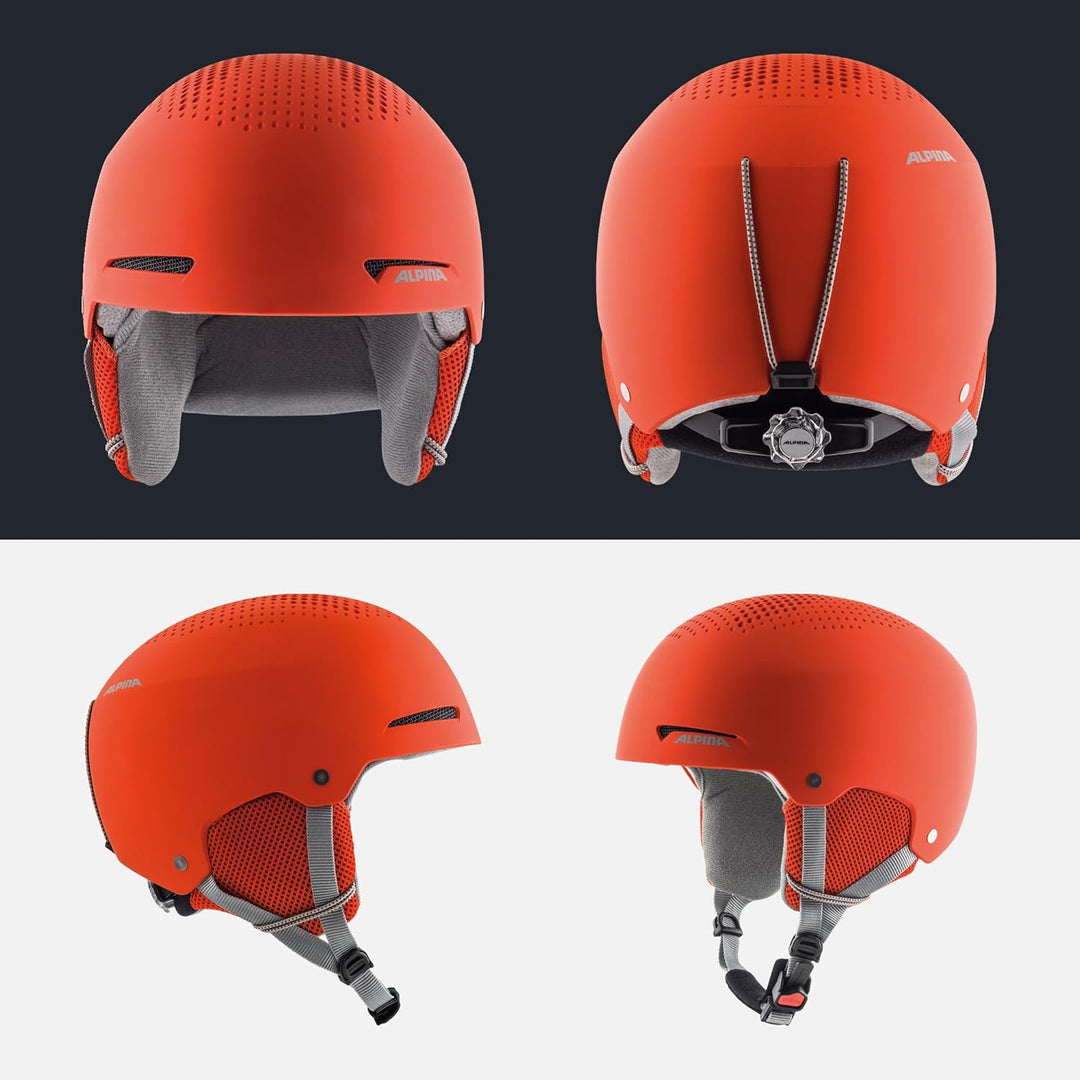 ALPINA ZUPO - Sicherer, Stossabsorbierender, Belüfteter & Schlagfester Skihelm Für Kinder pumpkin-or