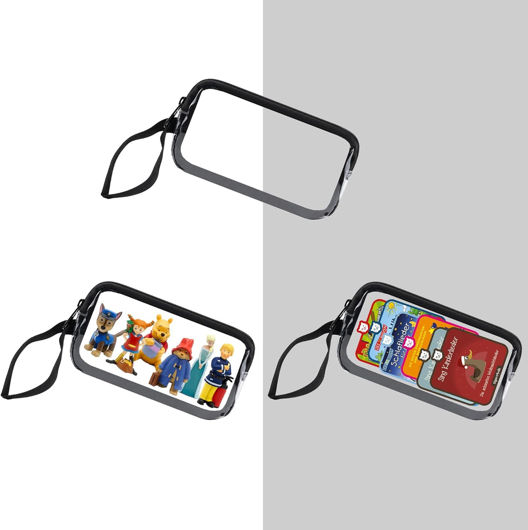 Annmore Tasche für Toniebox und Hörfiguren Tragetasche für Tigerbox Tigercard Grau Aufbewahrungstasc