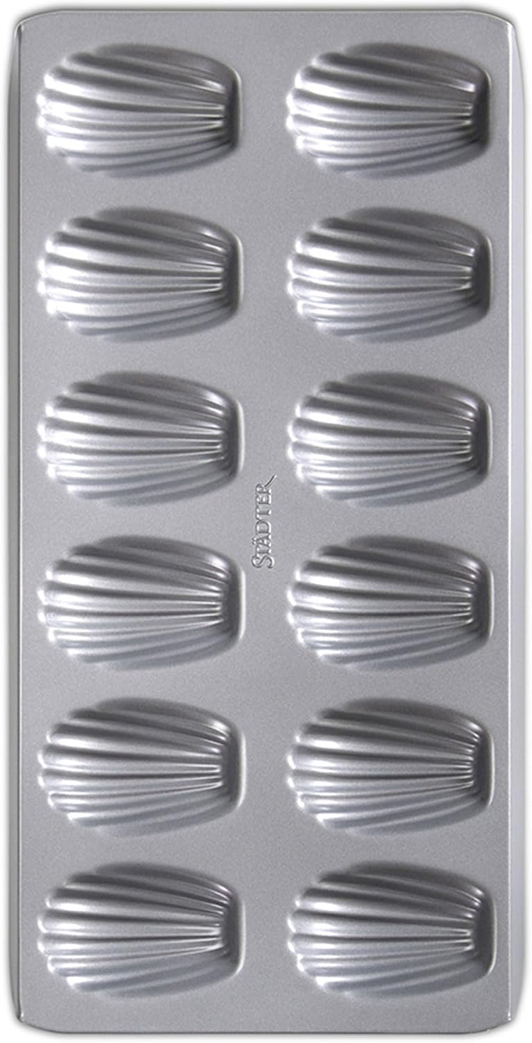 Städter We Love Baking Backform Bärentatzen Madeleines, Metall, Silber, 40 x 20 cm