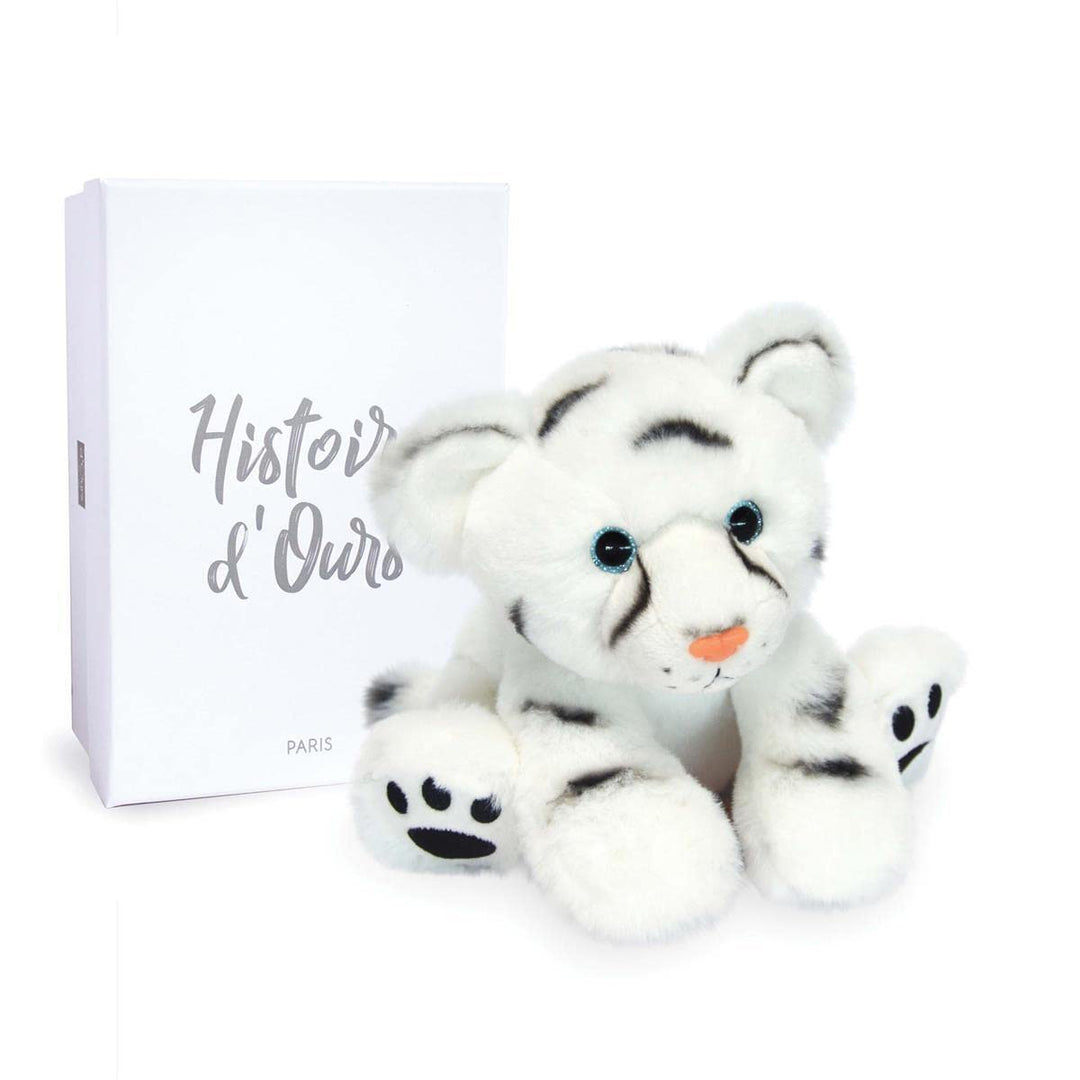 in Histoire d'OursPlüschtier für Babys, Tiger, 18 cm, Weiss