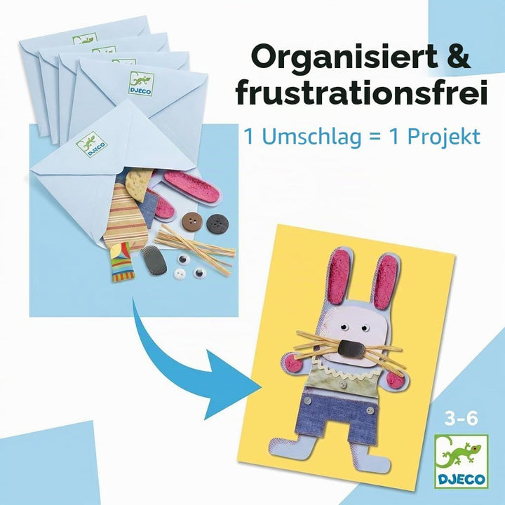 Djeco – Collage für Kinder, Mehrfarbig (DJ08664), Bunt