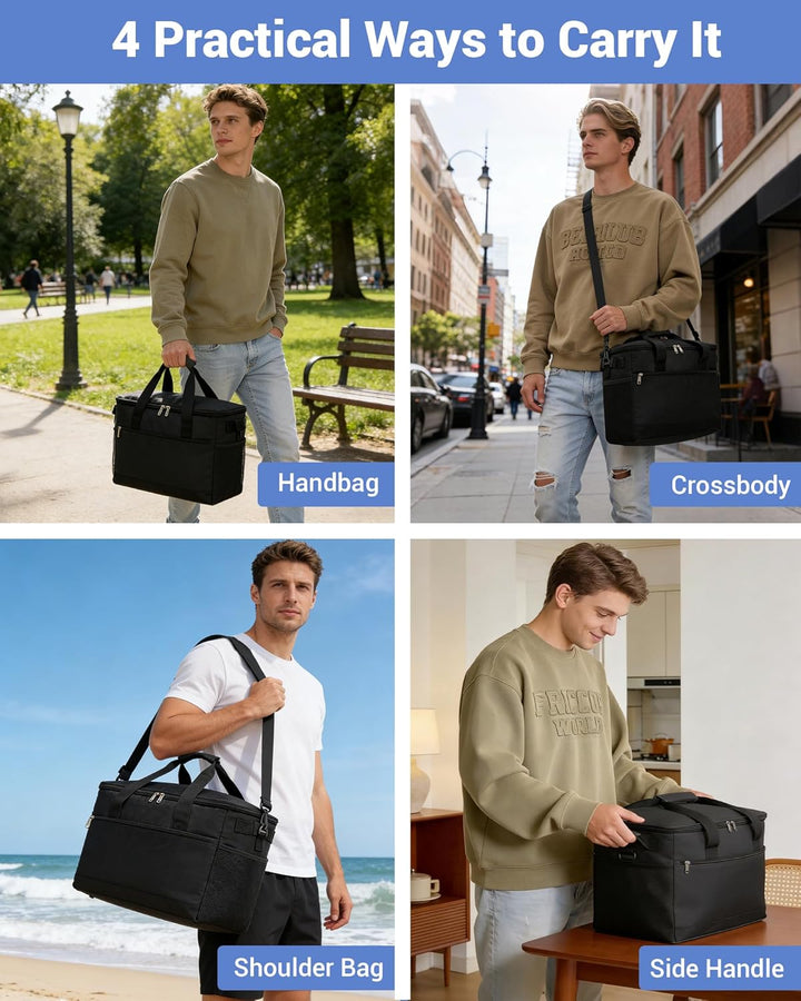 KONO Kühltasche Gross Faltbar 20L 30L – Isoliertasche Thermotasche bis zu 12h Kühlung, Auslaufsicher