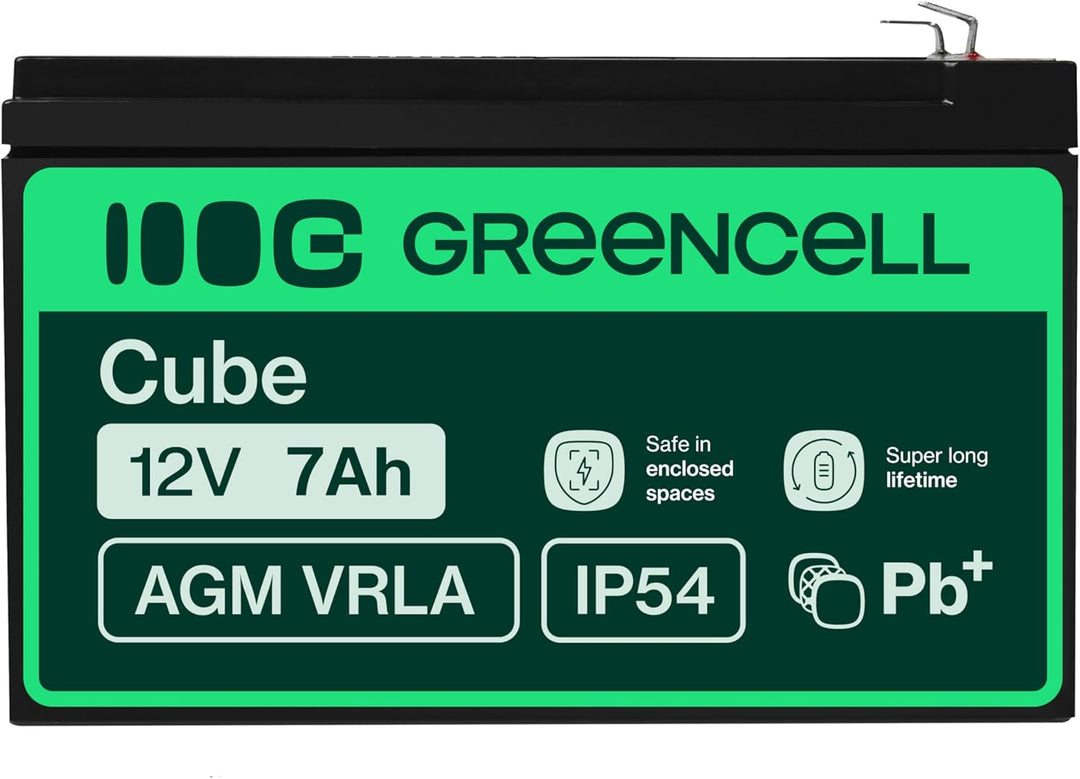 Green Cell AGM 12V 7Ah Akku VRLA Blei-Batterie Bleiakku Ersatzakku Gelakku Akkubatterie Zyklenfest U