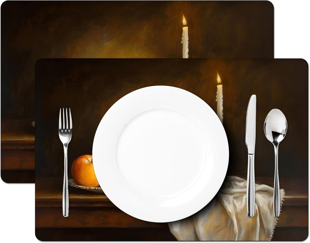 KitchenYeah© Platzsets Abwaschbar 6-Teilig 45x30 cm Tischsets Platzdeckchen Platzset Unterlage Tisch