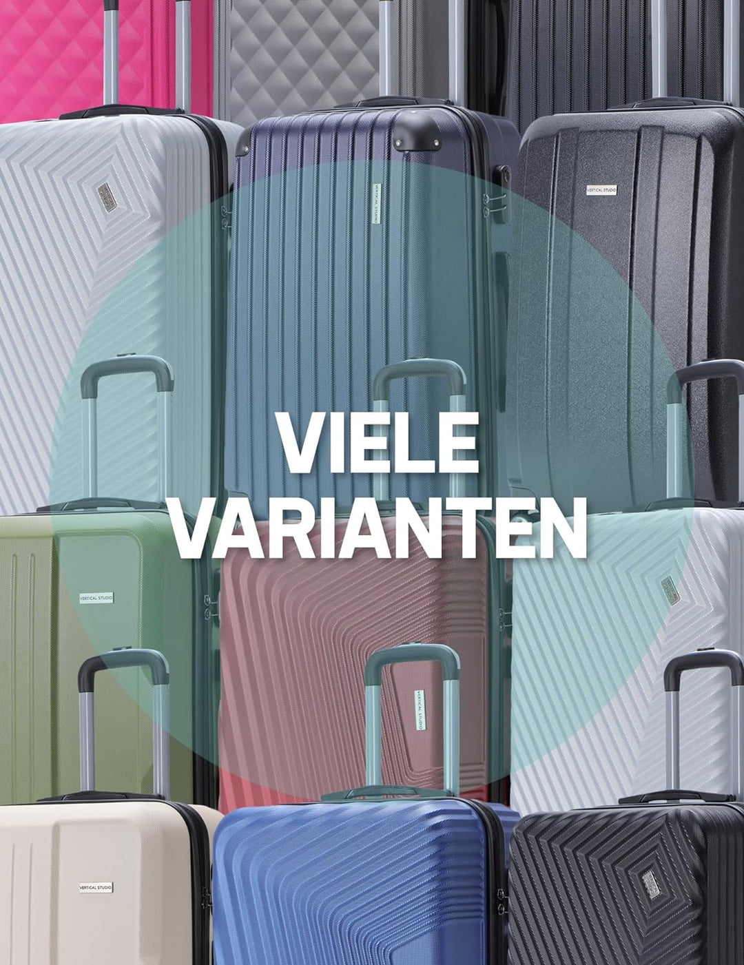 VERTICAL STUDIO 20" 24" 28" Koffer Reisekoffer 3er-Kofferset Trolley Mehrteilig mit Ziffern Koffersc