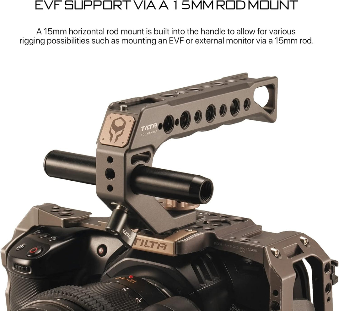 Tilta Quick Release Top Griff – (für BMPCC 4K/6K und die meisten DSLR/spiegellosen Kameras) (Tilta G