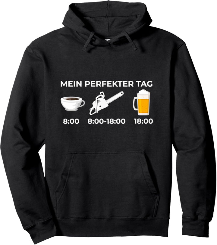 Holzfäller Bier Forstwirt Förster Motorsäge Baumfäller Pullover Hoodie