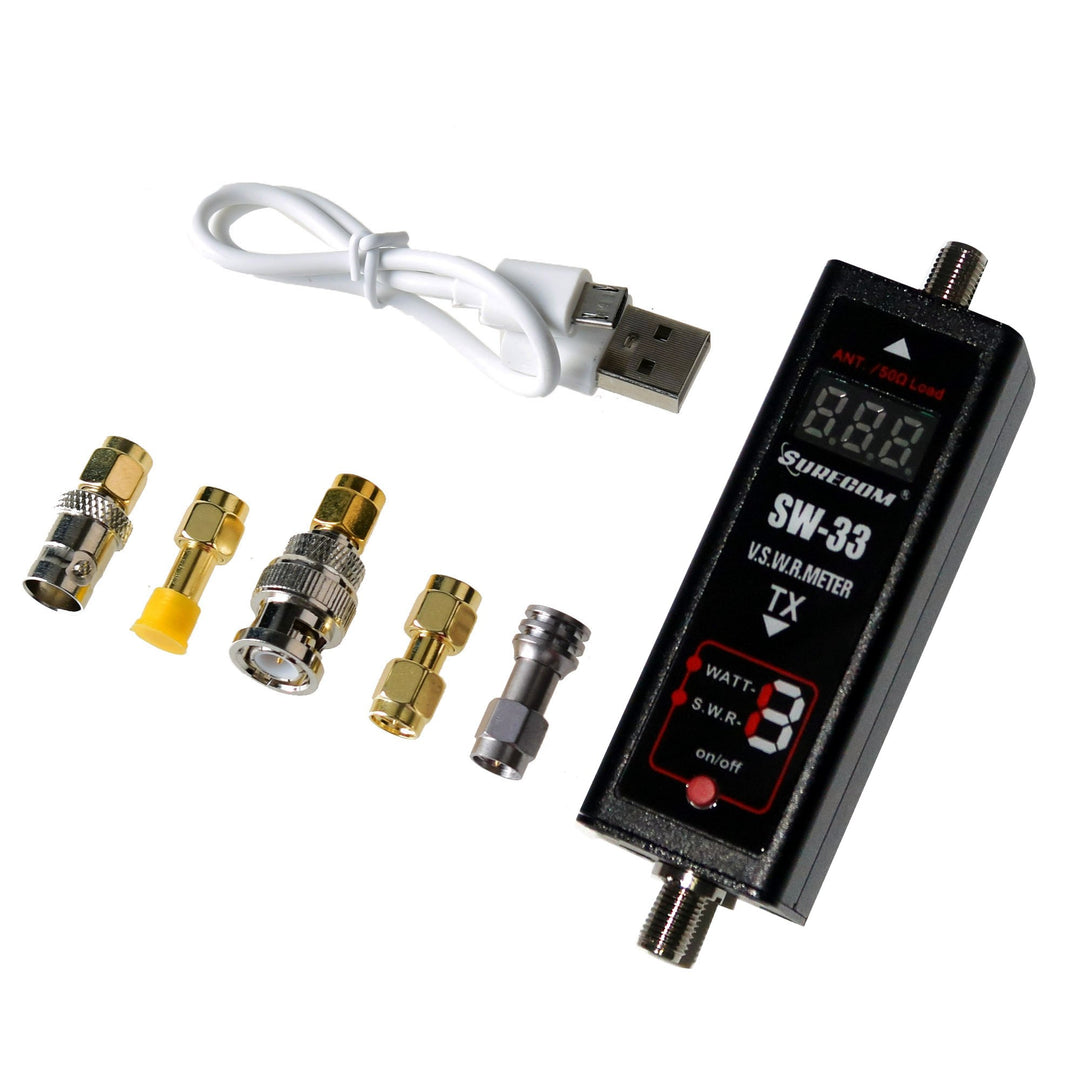 Mcbazel SURECOM SW-33 Mark II 100 W 125-525 MHz Mini-Digital-VHF-UHF-Zweiwege-Funk-Handmessgerät für