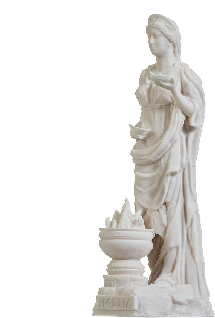 BEAUTIFUL GREEK STATUES Hestia Göttin of The Hearth, Home Family, and The State Alabaster Statue, 22