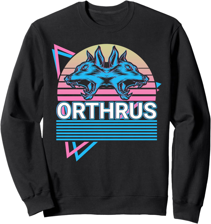 Orthrus Mythical Creature Antike griechische Mythologie Retro Sweatshirt