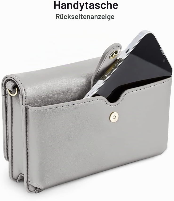 nuoku Kleine Umhängetasche für Frauen, Handytasche zum Umhängen, RFID-Kartenhalter, Geldbörse und Ha