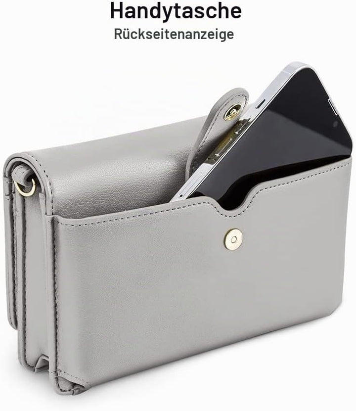 nuoku Kleine Umhängetasche für Frauen, Handytasche zum Umhängen, RFID-Kartenhalter, Geldbörse und Ha