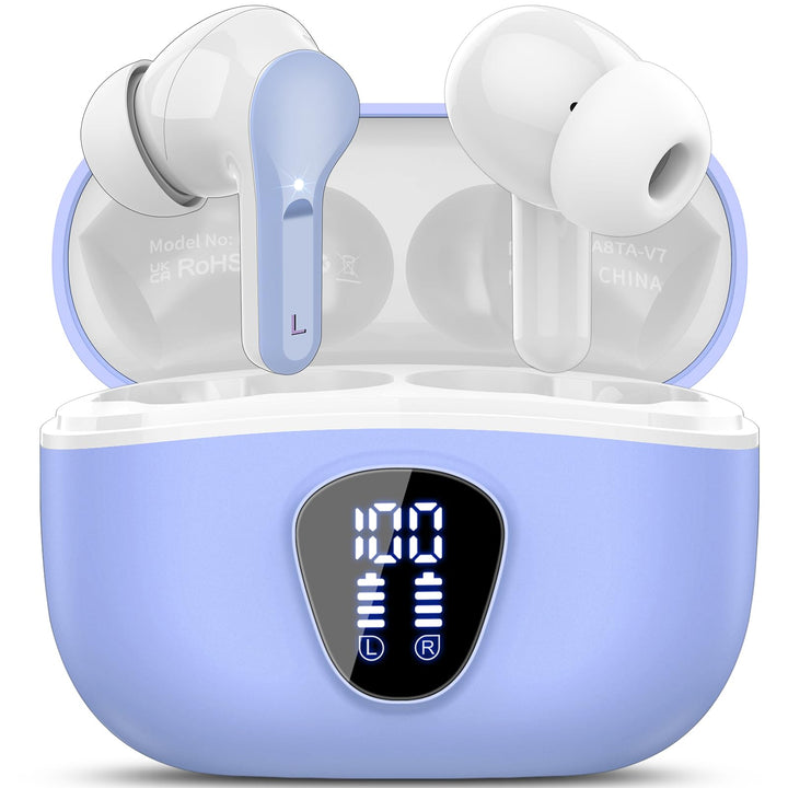 Bluetooth Kopfhörer, Kopfhörer Kabellos Bluetooth 5.4 In Ear, 4 ENC Noise Cancelling Mic Ohrhörer, H