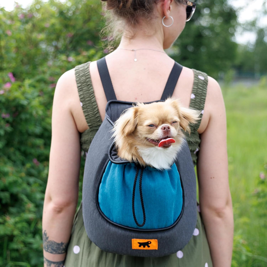 Ferplast Hunderucksack Trip, Katzenrucksack, Transportbox Katze, Hundetasche, verstellbare Gurte, Ko