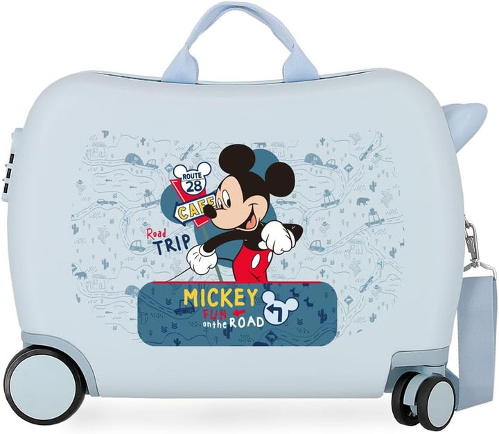 Disney Mickey Road Trip Blau Kinderkoffer 50 x 39 x 20 cm starres ABS seitliches Zahlenschloss 34 l