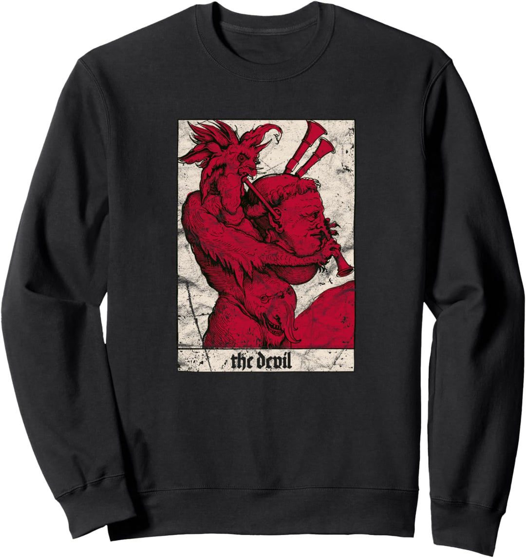 Occult Baphomet Der Teufel Medieval Satan Antichrist Vintage Sweatshirt