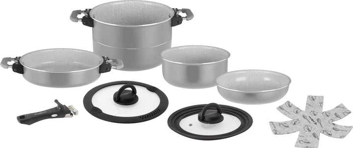 BRUNNER Koch Geschirr Set Fusion 7+1 Magnetic Camping Küche Topf Pfanne Keramik
