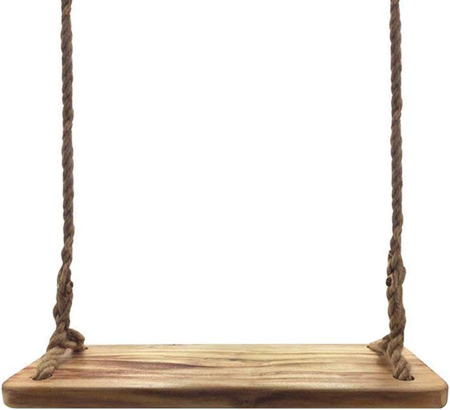 Aoneky Holz Schaukelsitz - Brettschaukel, Baumschaukel Kinderschaukel Schaukelstuhl aus Holz, für Er