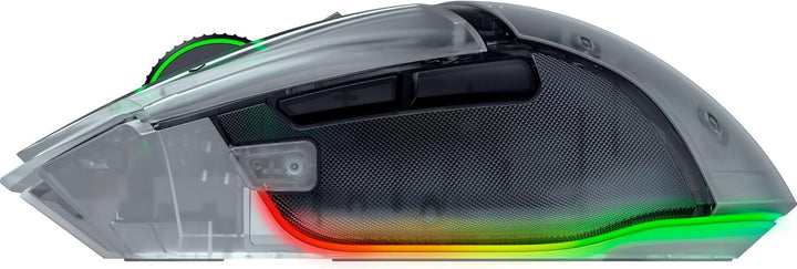 Razer Basilisk V3 Pro 35K Phantom White - Anpassbare kabellose ergonomische RGB Gaming-Maus - optisc
