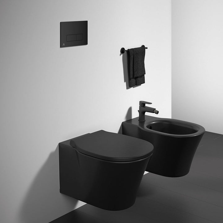 Ideal Standard R0121A6 Oleas Betätigungsplatte Oleas M2 Mechanical Toilet Flush Plate, Black Schwarz