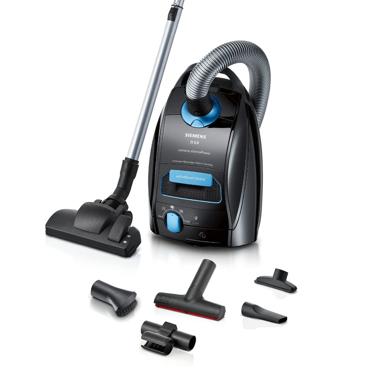 SIEMENS Staubsauger mit Beutel Q5.0 Extreme silencePower VSQ5X500, Bodenstaubsauger, ideal für Aller