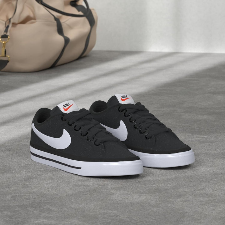 Nike Herren Court LegacySneaker 42.5 EU Black White Gum Light Brown, 42.5 EU Black White Gum Light B