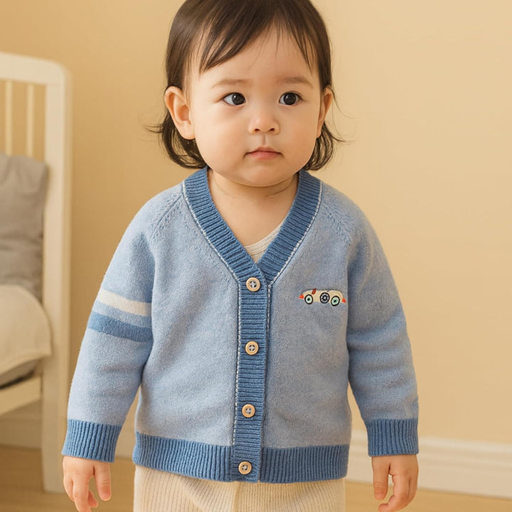 Kleinkind Baby Jungen Strickjacke kleine Jungen V-Ausschnitt Baumwolle Pullover Kinder Lange Ärmel J