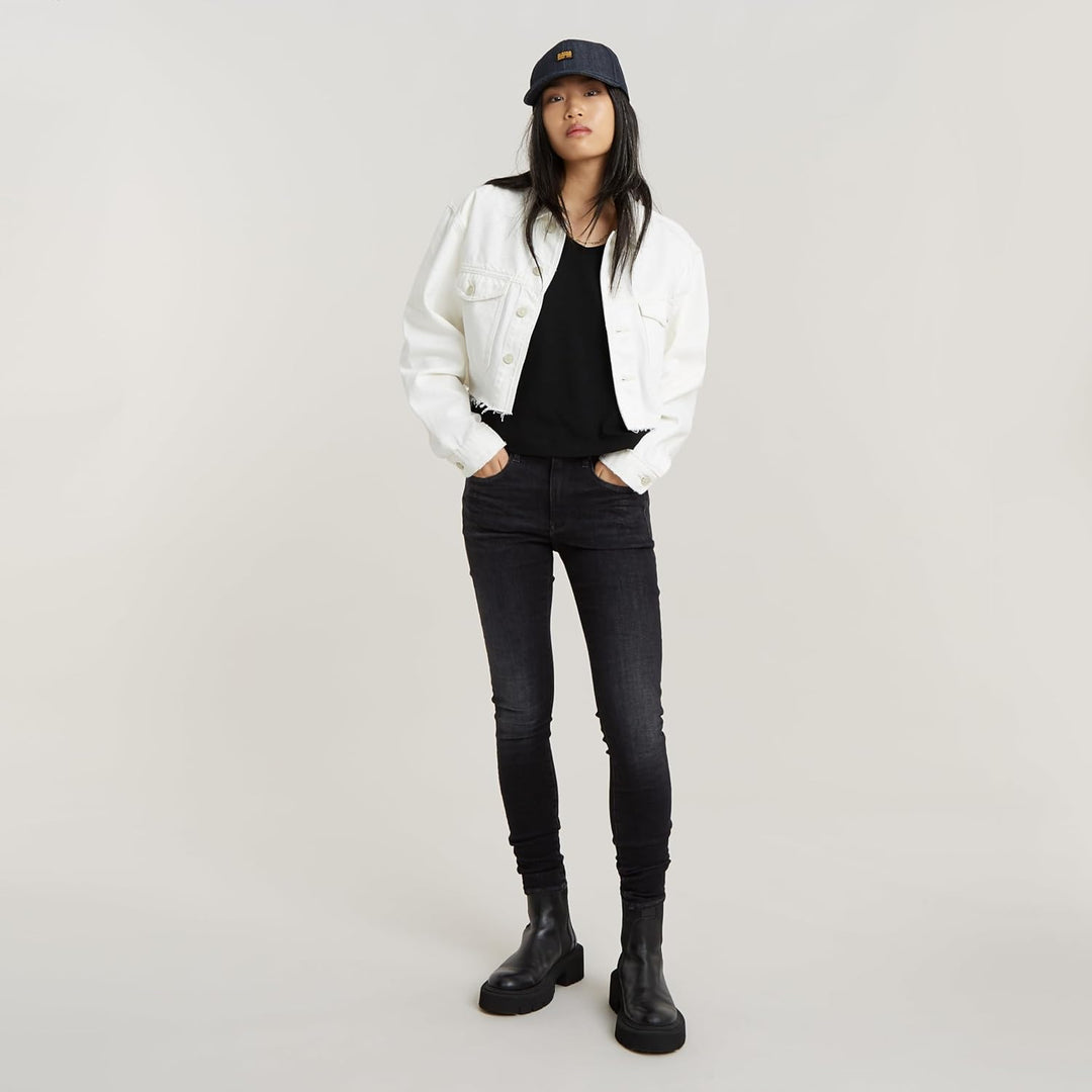 G-STAR RAW Damen 3301 High Skinny Jeans 23W / 28L Schwarz (Worn in Coal D05175-a634-b179), 23W / 28L