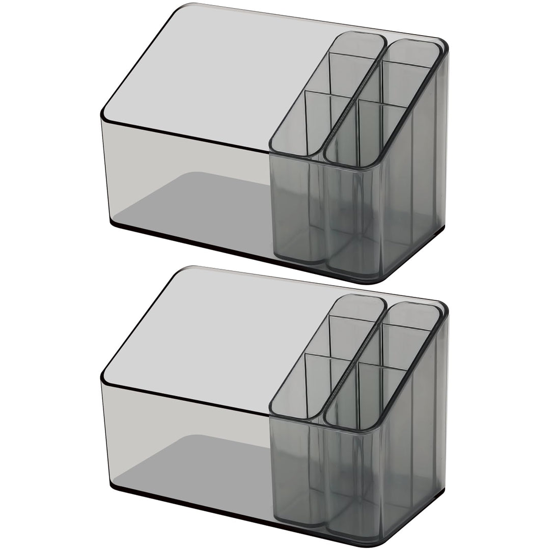 2 Stück Make Up Organizer, Kunststoff Kosmetik Organizer, Schmink Organizer, Makeup Aufbewahrungsbox