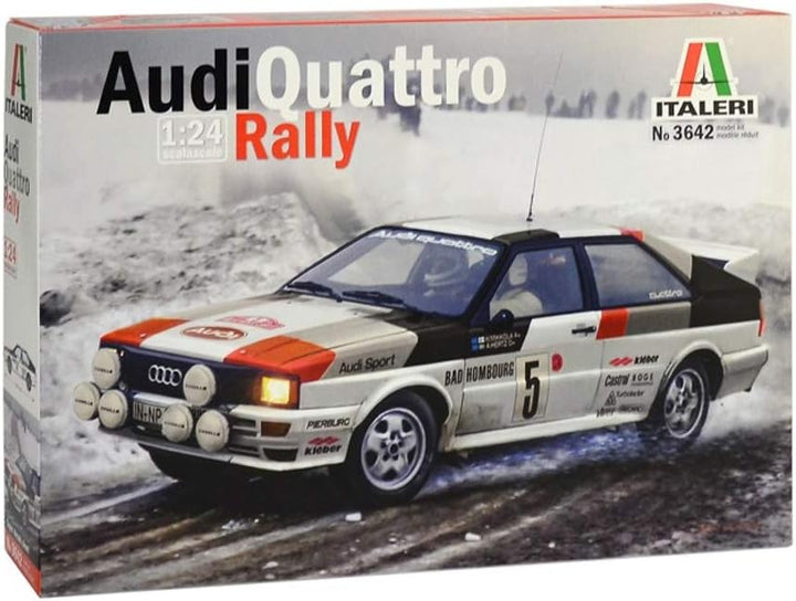 Italeri IT3642 3642S - 1:24 Audi Quattro Rally , Modellbau, Bausatz, Standmodellbau, Basteln, Hobby,