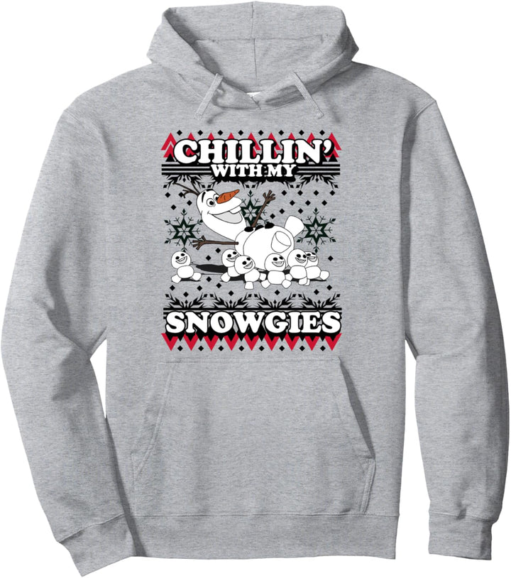Disney Frozen Olaf Chillin' With My Snowgies Sweater Style Pullover Hoodie
